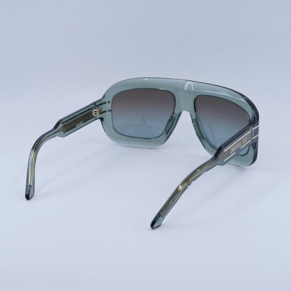 Dior DIORSIGNATURE M1U 55F2 Sunglasses Green Aviator Frame, Brown Lenses - Picture 5 of 11